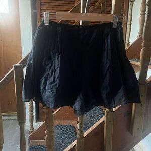 Rebecca Taylor Black Flowy Skort in Cotton